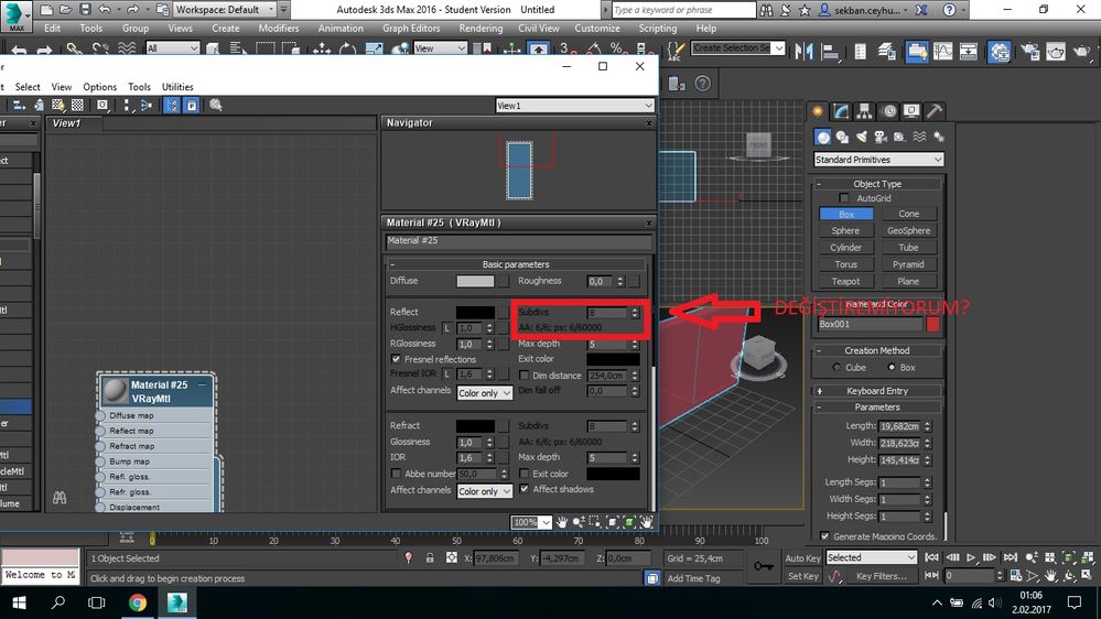 3ds max 2016, Vray 3.4 meterial editor subdivis - Autodesk Community