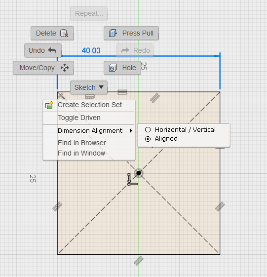 Change dimension alignment for existent dimensions & Default alignment ...
