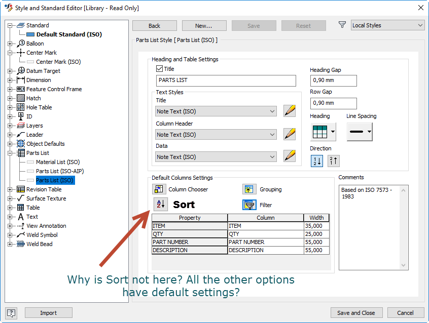 API access to auto sort on update in parts list - Autodesk Community