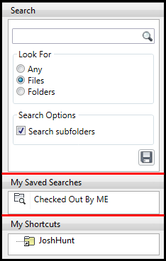 Search, SavedSearch, and Shortcuts panels (not drop downs) - Autodesk ...