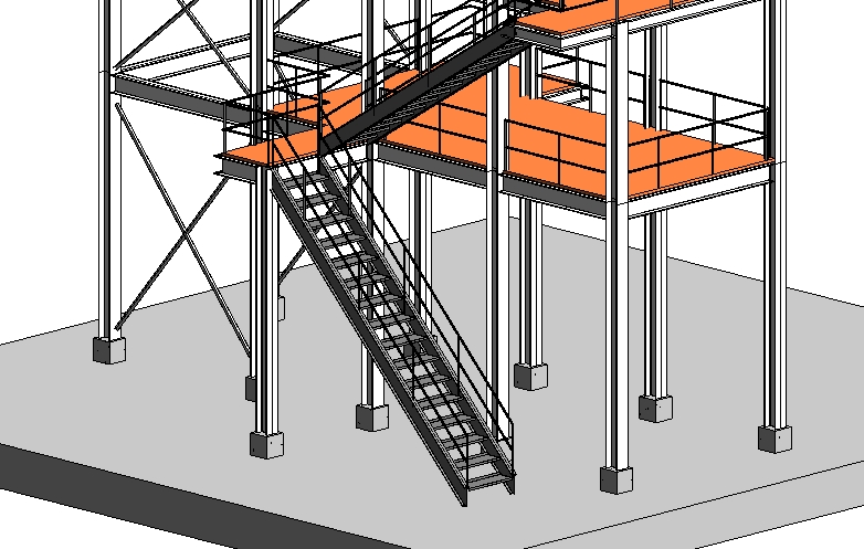 Escada de um lance. em AutoCAD, Baixar CAD (93.88 KB)