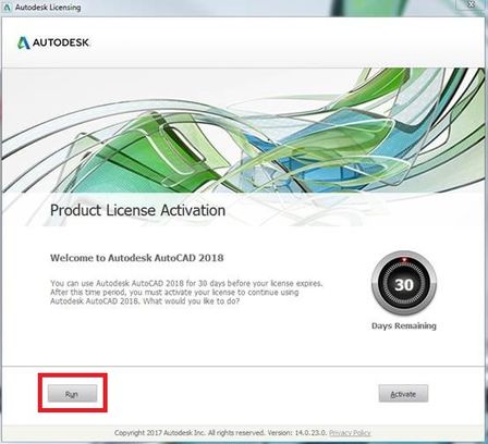 AutoCAD 2018 - Run as Trial.jpg