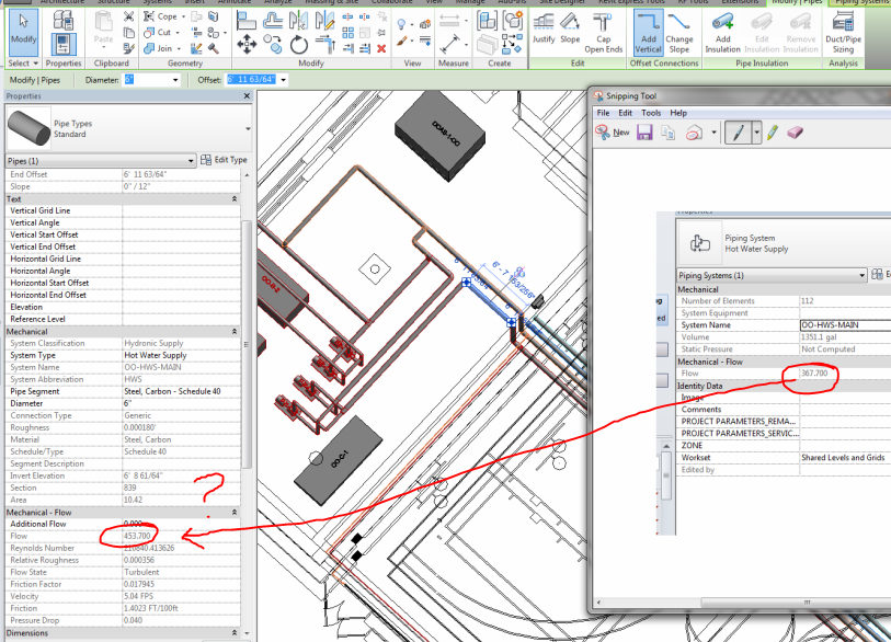 System Flow not matching Piping flow - Autodesk Community