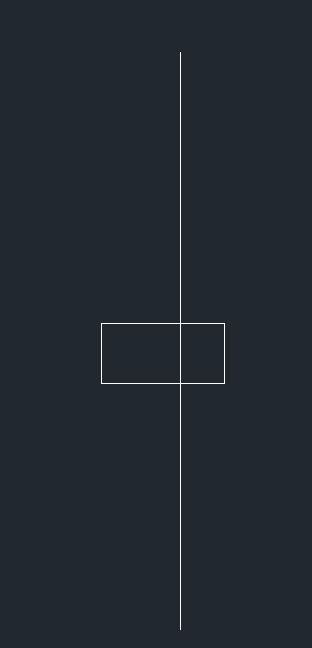 question in autocad how to split this line on edges of rectangular ...