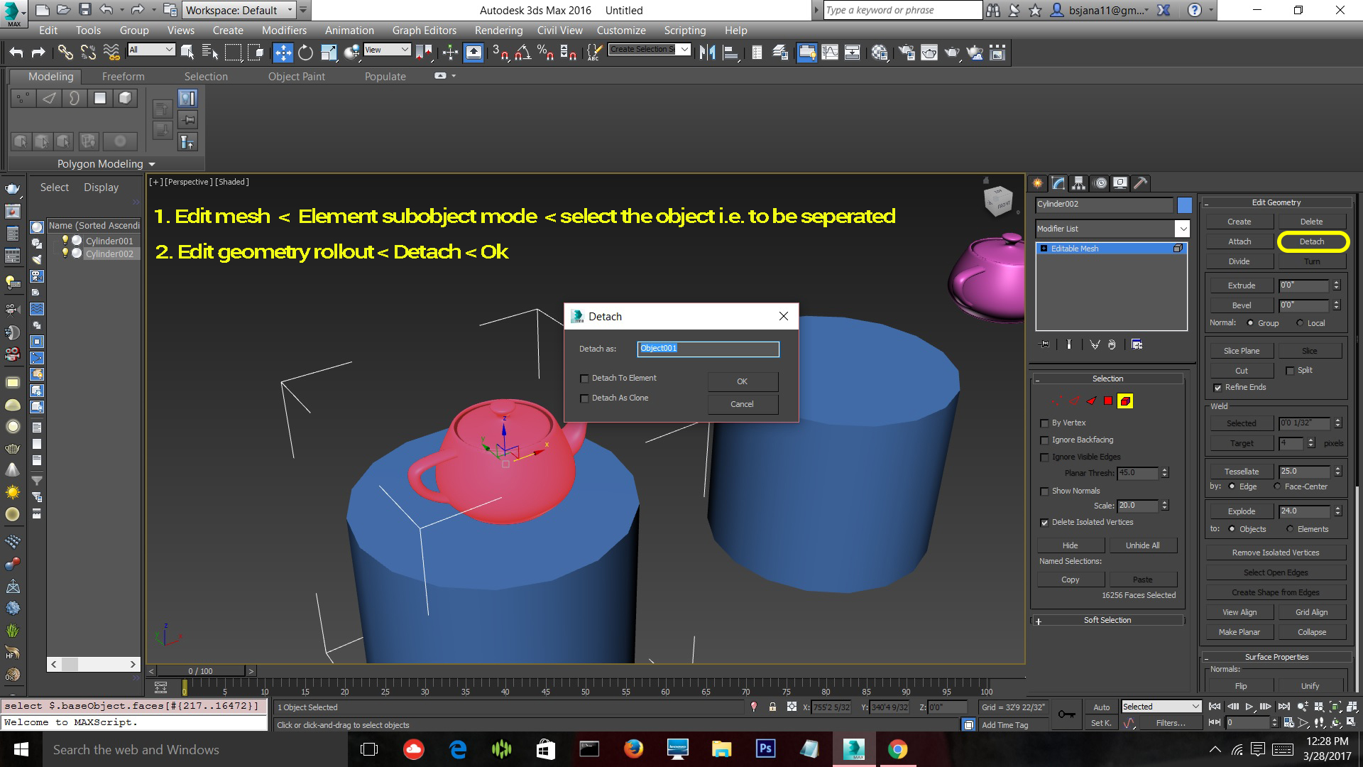 Split an object into two parts - Autodesk Community - 3ds Max