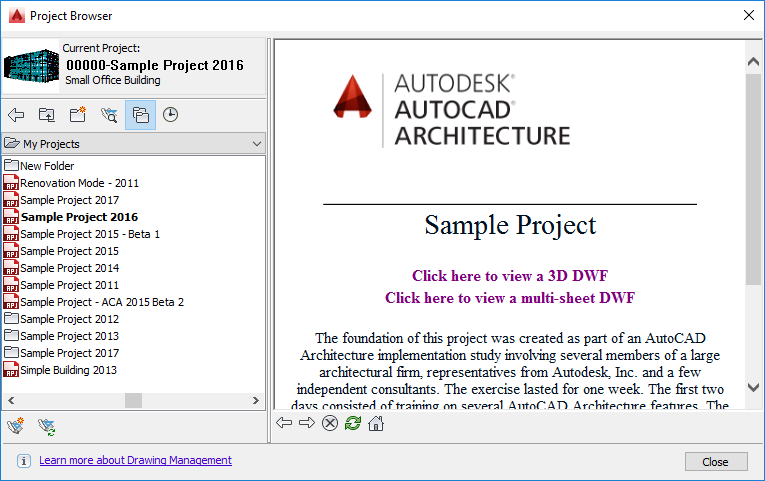 Solved Where S The Apj File Aca 16 S Mysterious Failure To Find A Sample Project Ap Autodesk Community Autocad Architecture