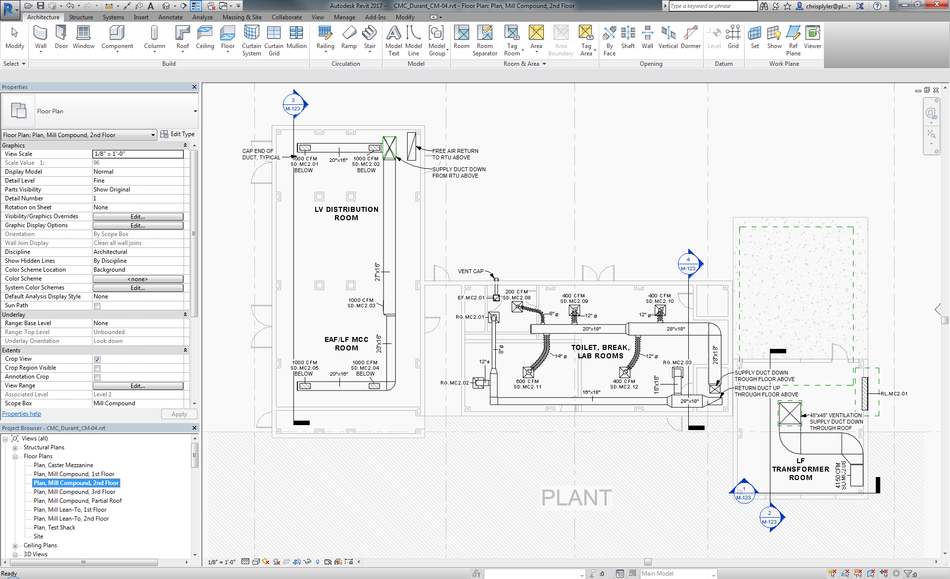 Поворот плана в revit