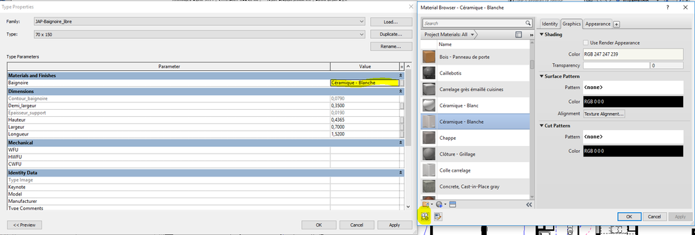 Solved: How to reset or change the material 