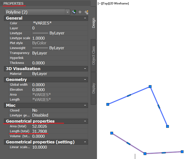 solved total length of polylines autodesk community autocad map 3d