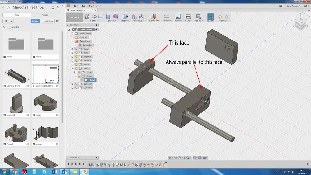 Joints and parallel faces - Autodesk Community - Fusion 360