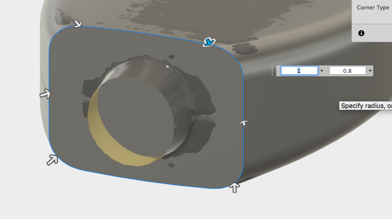 Variable radius fillet: move point via slider - Autodesk Community