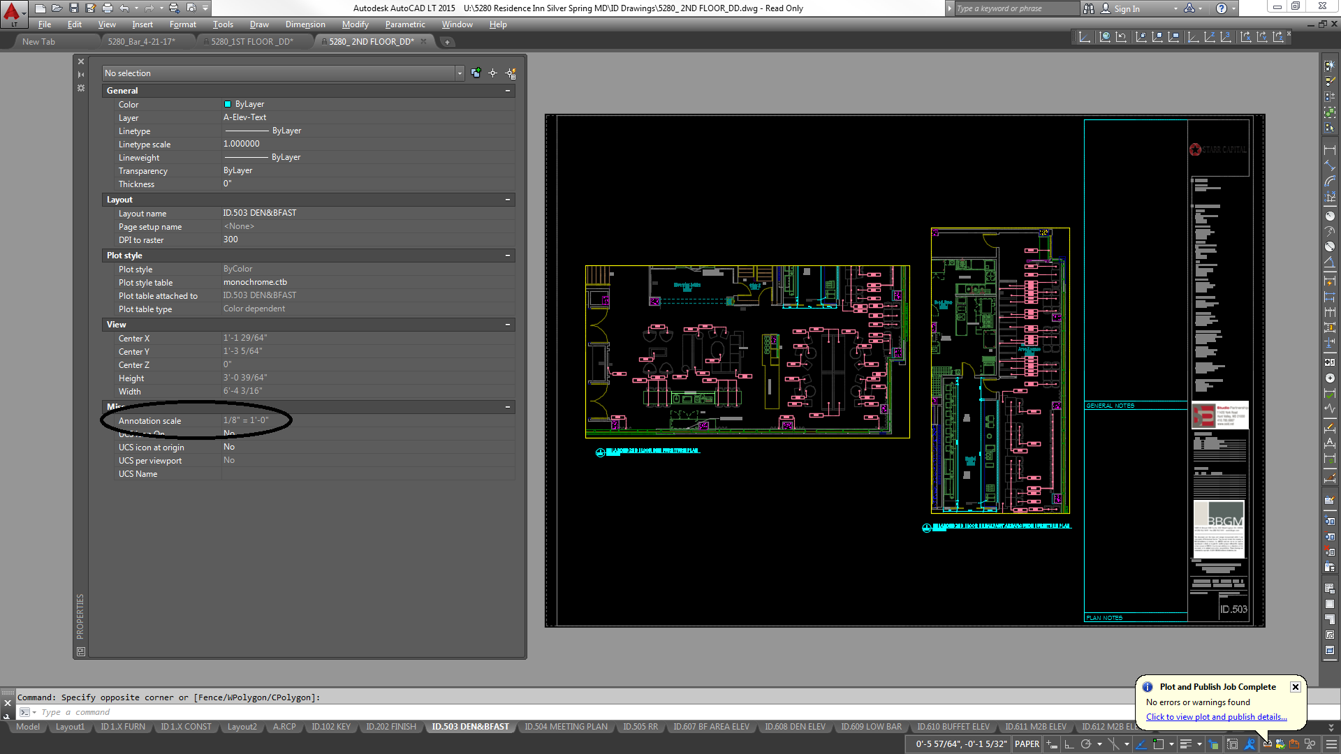 annotation in paper space autocad