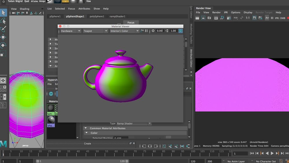 Solved Ramp Shader Not Rendering In Arnold Autodesk Community Maya