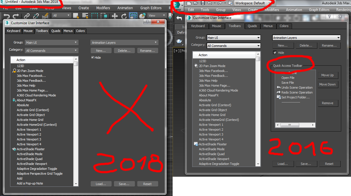 Solved: 3ds max 2018 quick access toolbar missing - Autodesk Community - 3ds  Max