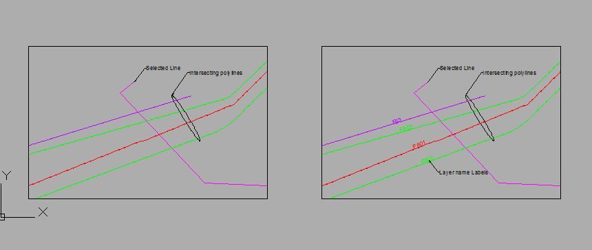 Solved: Intersecting polylines to be select and Layer name to Label with  same layer name - Autodesk Community - AutoCAD