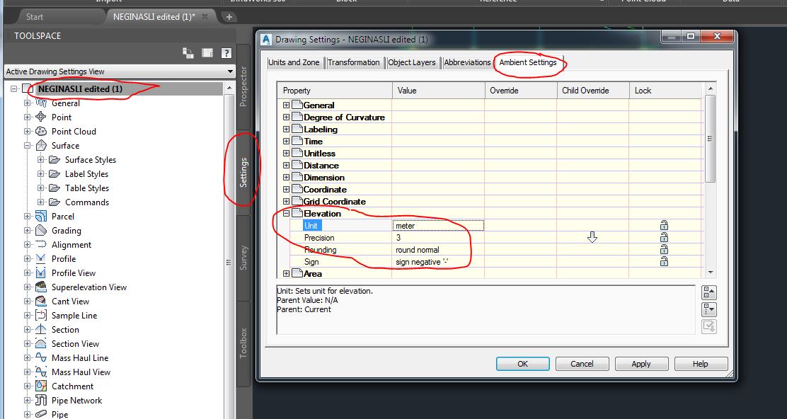 Solved *** The Elevation of the surface does not match the Elevation
