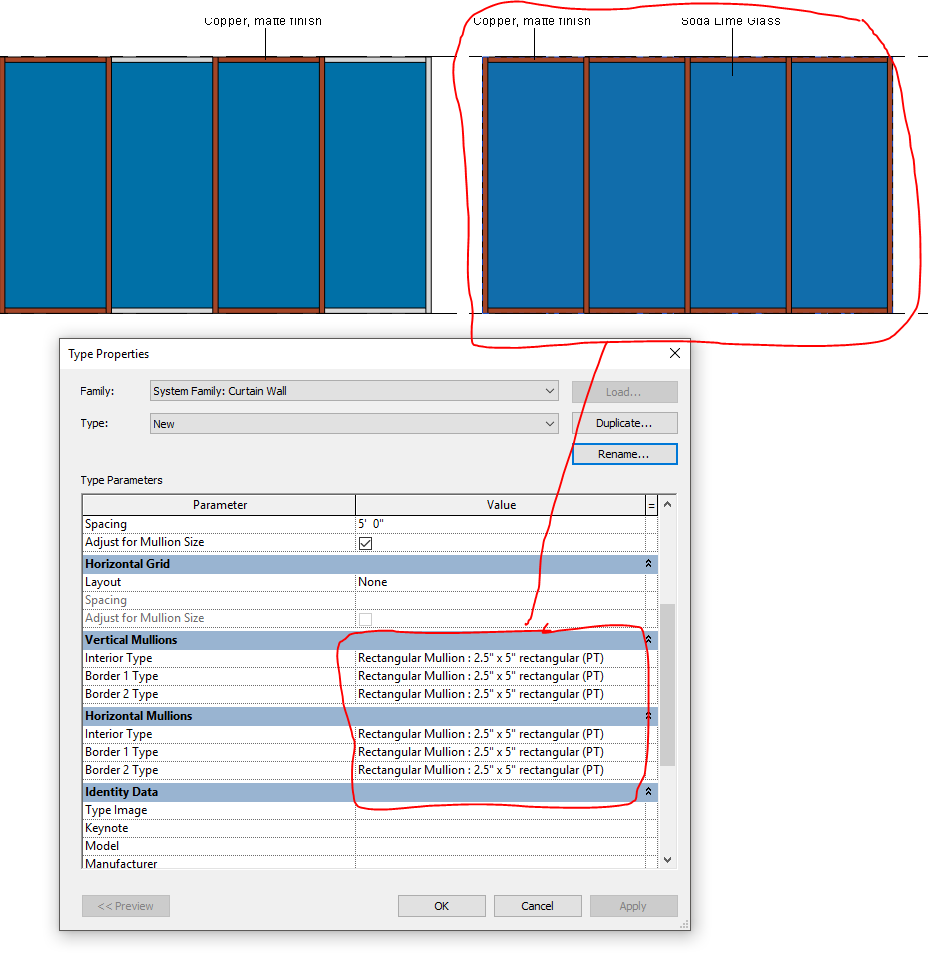 how best to indicate painting a curtain wall - Autodesk Community