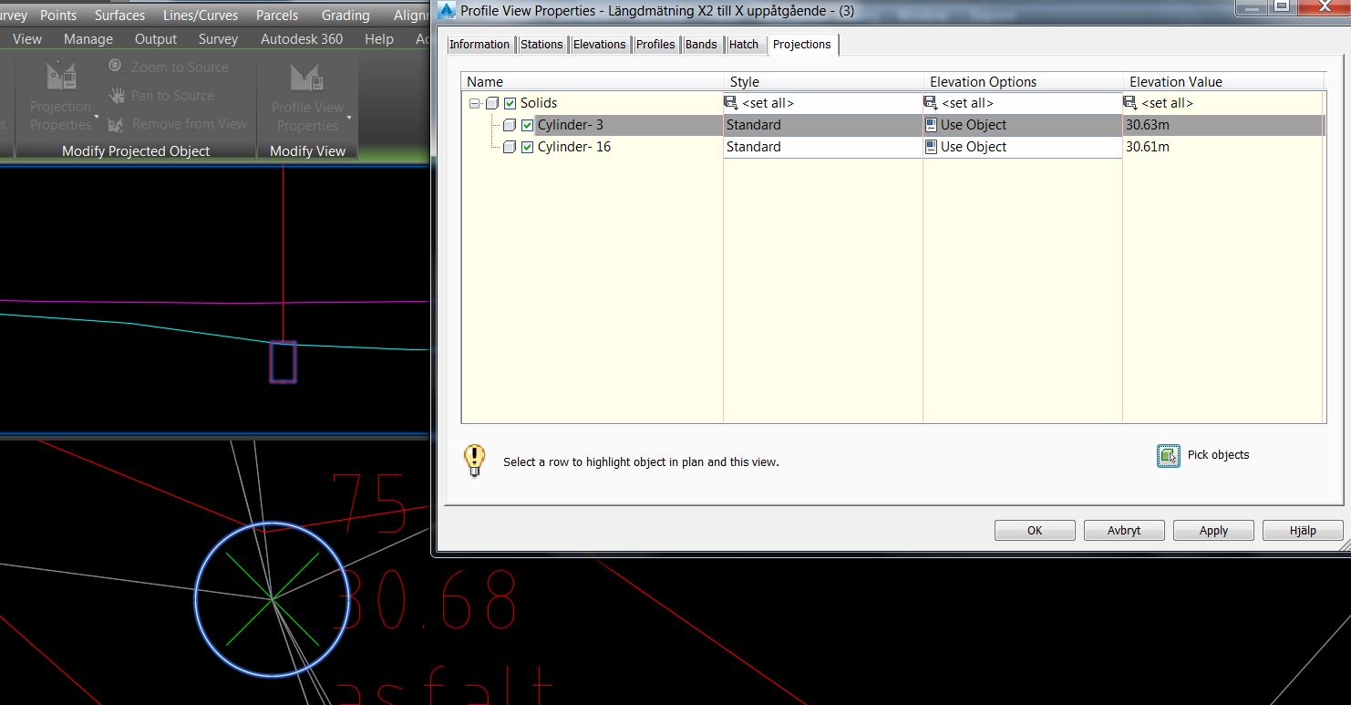 Solved: Profile View Label Style (Projection) - Autodesk Community
