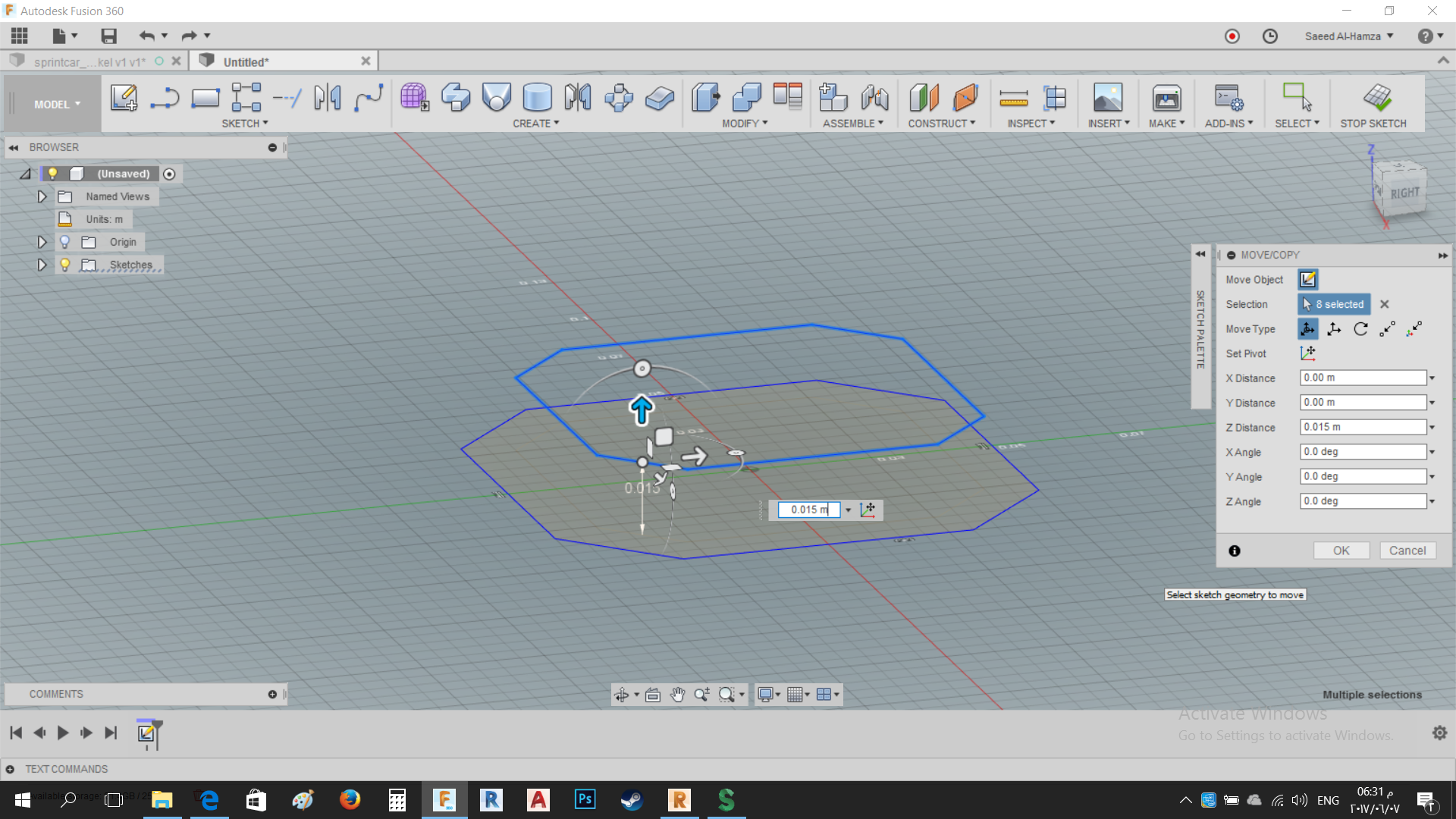 Strange Sketch Copy / Move Behaviour - Autodesk Community - Fusion 360