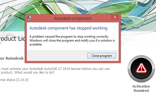 Autocad application не работает как исправить