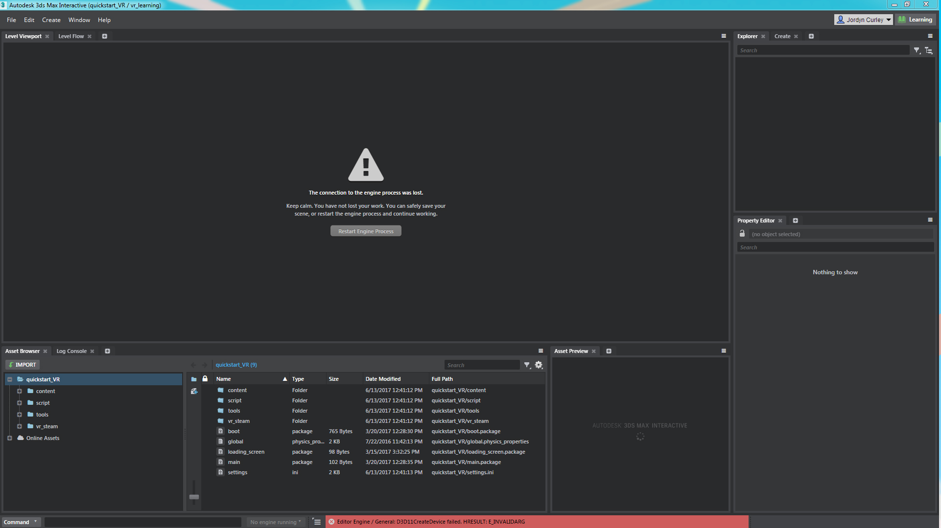 Solved: 3ds Max Interactive - Connection to Engine Process Lost ...