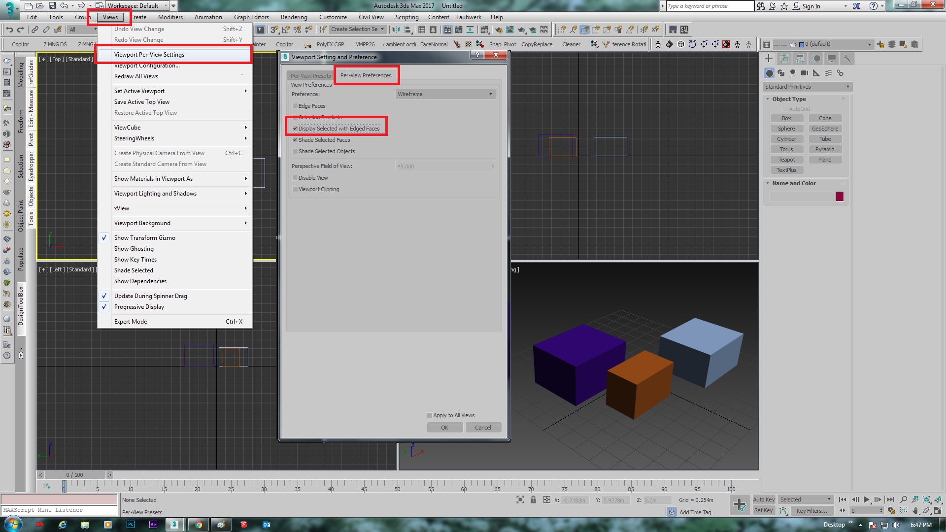 Solved: "display selected with edged faces", max 2018 - Autodesk Community  - 3ds Max