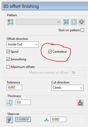 Centerline at toolpath start? - Autodesk Community