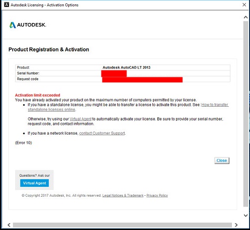 Can T Activate Autocad Lt 13 Autodesk Community Subscription Installation And Licensing