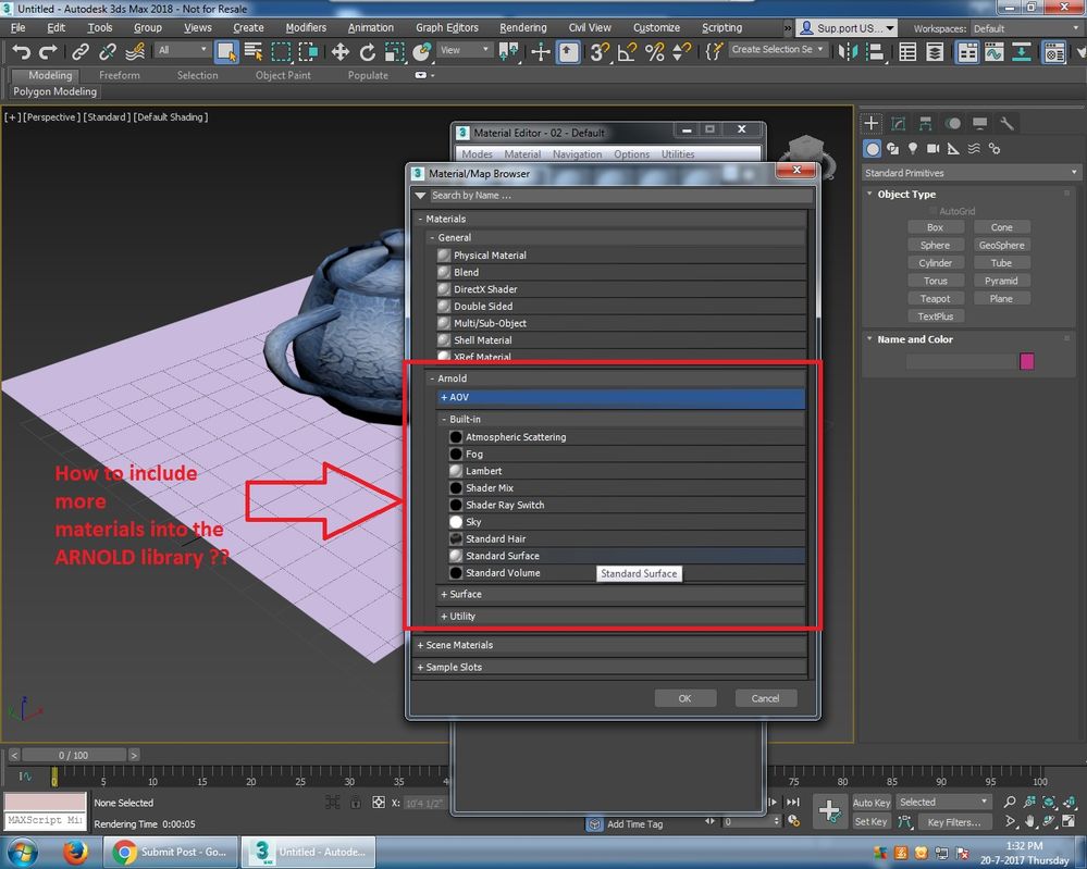 Solved: How to Add material into arnold library? - Autodesk Community - 3ds  Max