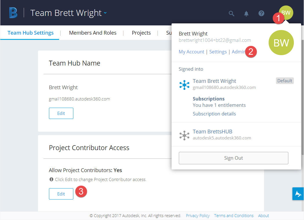 Transfer BIM 360 Team projects from trial to subscription - Autodesk ...