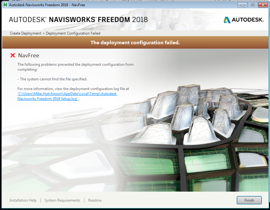 Deployment For Navis Freedom 18 Fails Autodesk Community Subscription Installation And Licensing