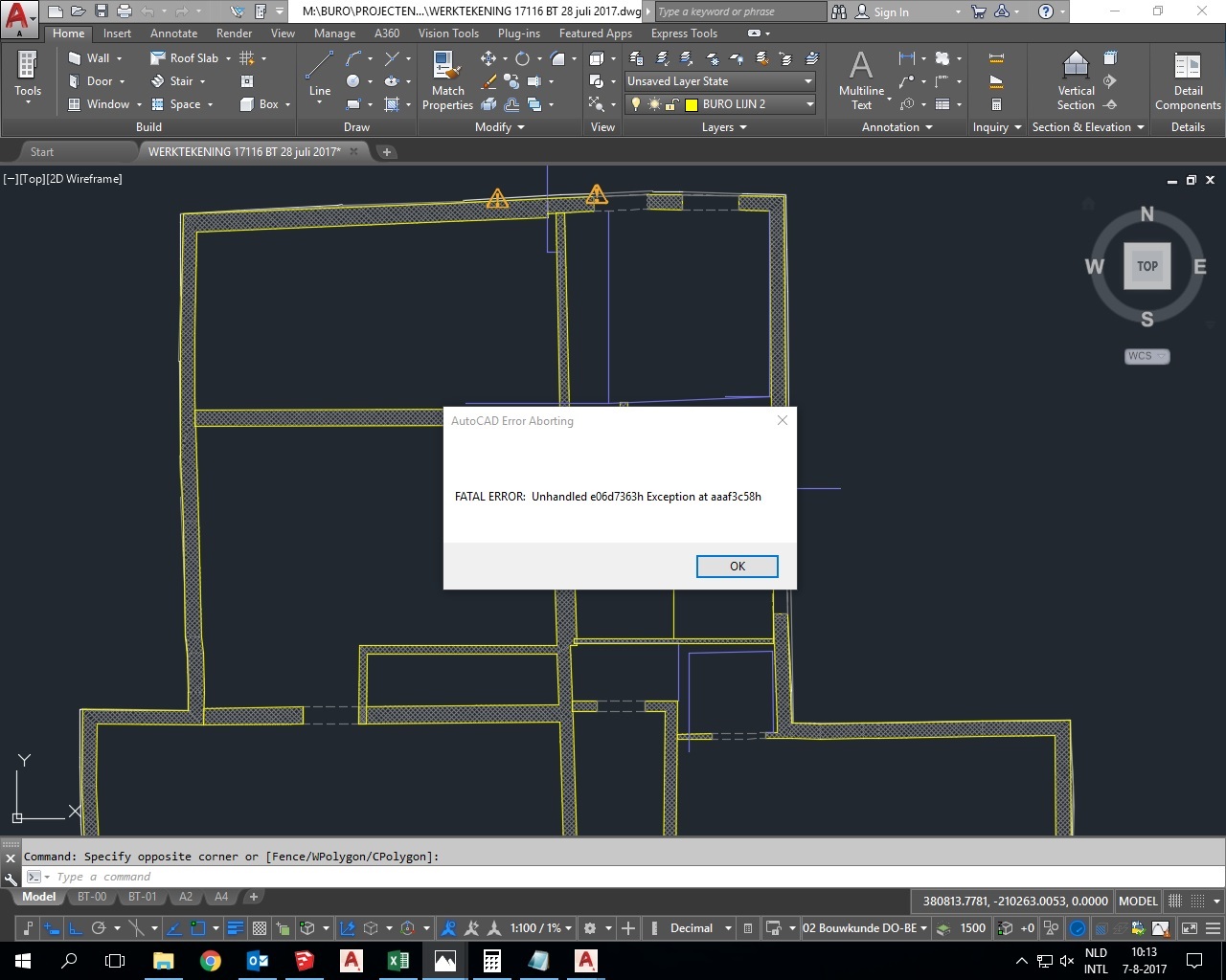 Fatal error crashes autocad 2018 Autodesk Community