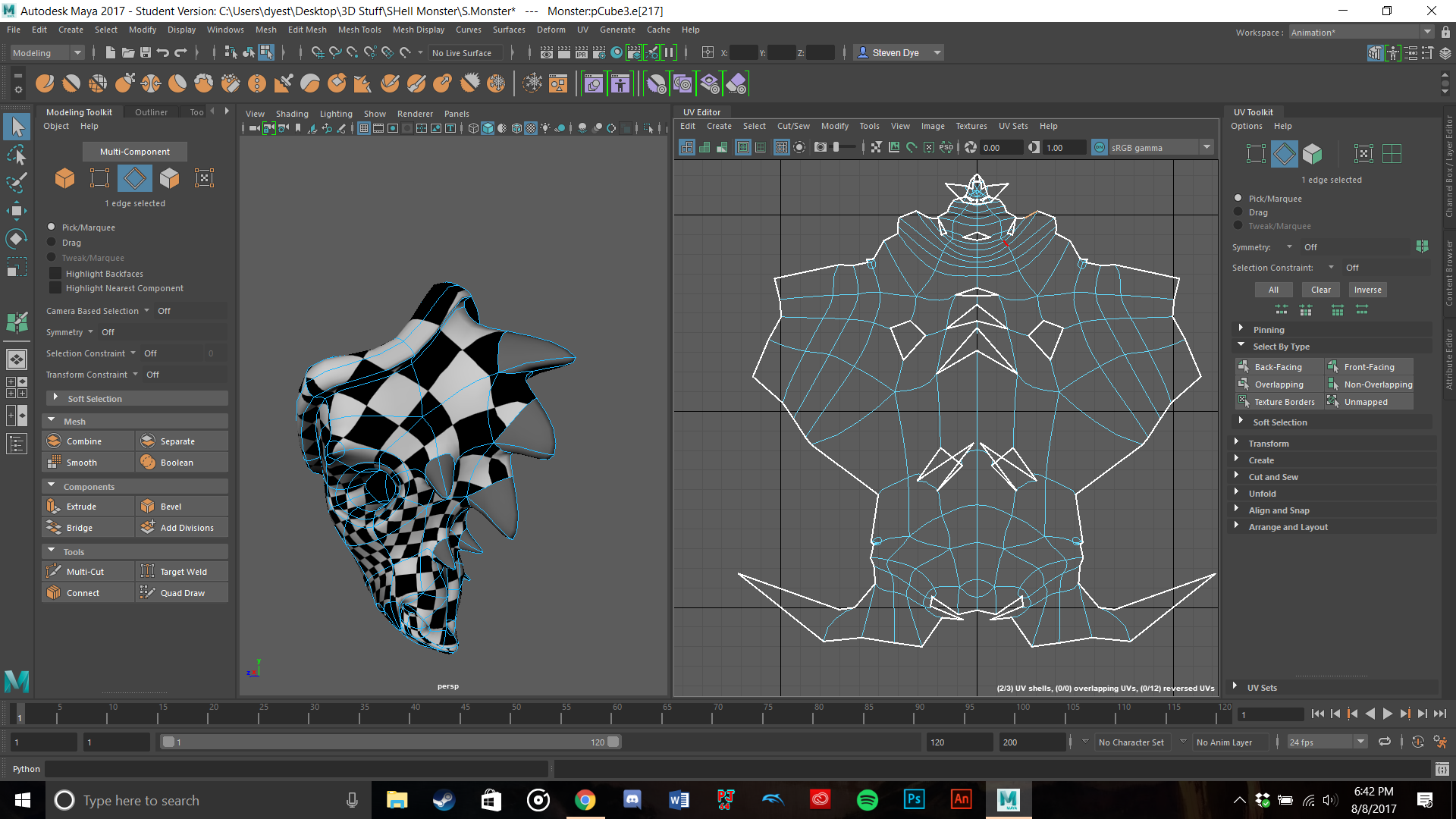 Solved: I can't select edges in UV Editor - Autodesk Community