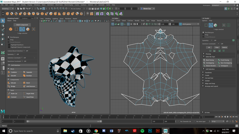 Autodesk Maya Smoothing UV : Preserve Edge and Corner weird edge : r/Maya