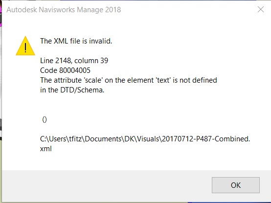 Navisworks 2018 Viewpoints import error - Autodesk Community
