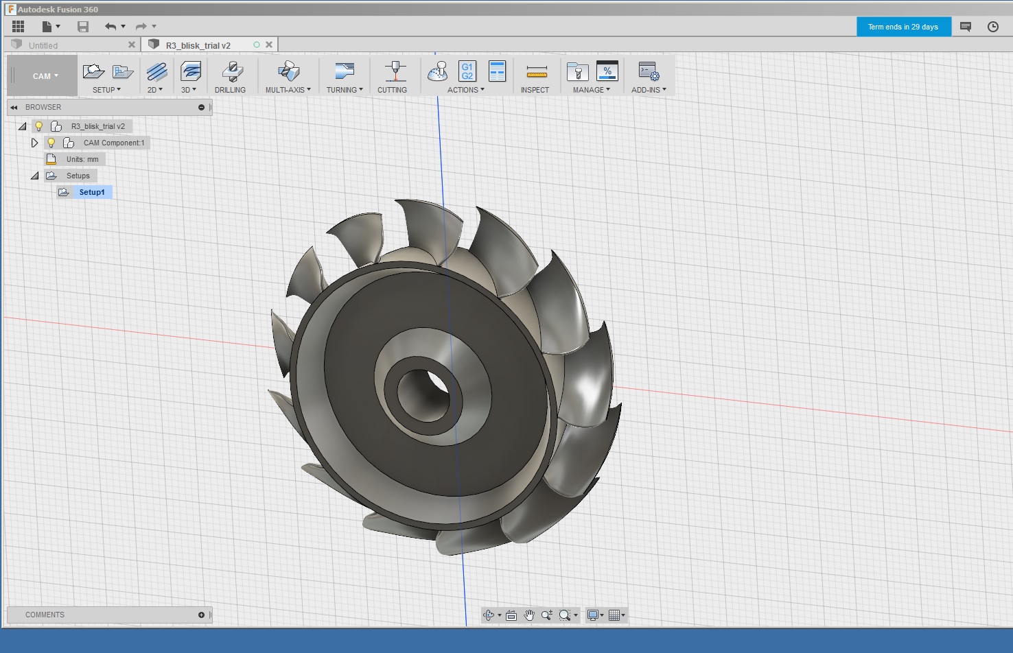 Blisk Machining For Rc Turbine Autodesk Community Fusion 360