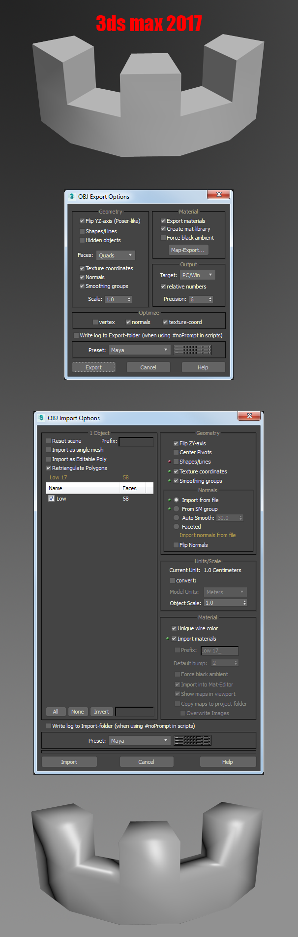 Solved: HELP 3ds max 2017 obj export smoothing groups - Autodesk Community  - 3ds Max