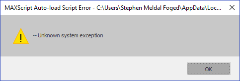 Solved: MAXScript Auto-load Script Error - Autodesk Community - 3ds Max