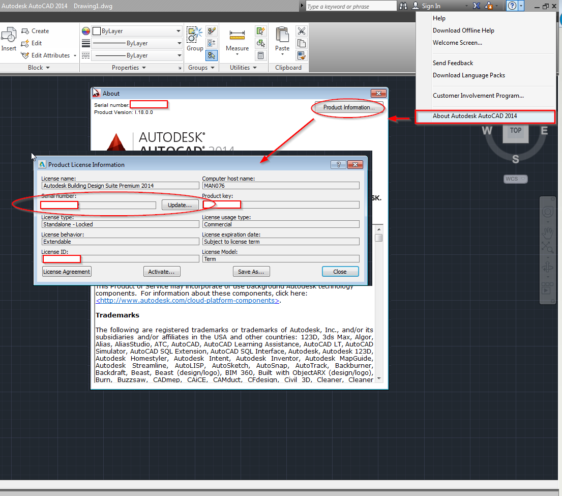 autodesk 2014 product key and serial number
