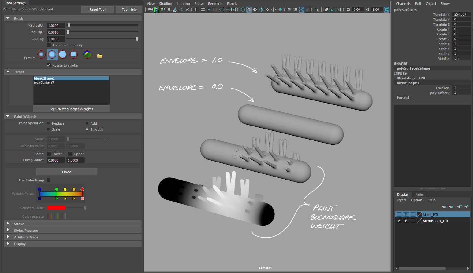 Maya Zest: How to Add Blend Shapes inbetween blendshapes (Maya)