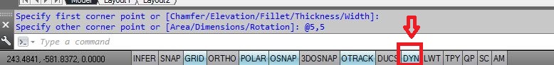 Solved: Drawing a rectangle with dimensions not coordinates ...