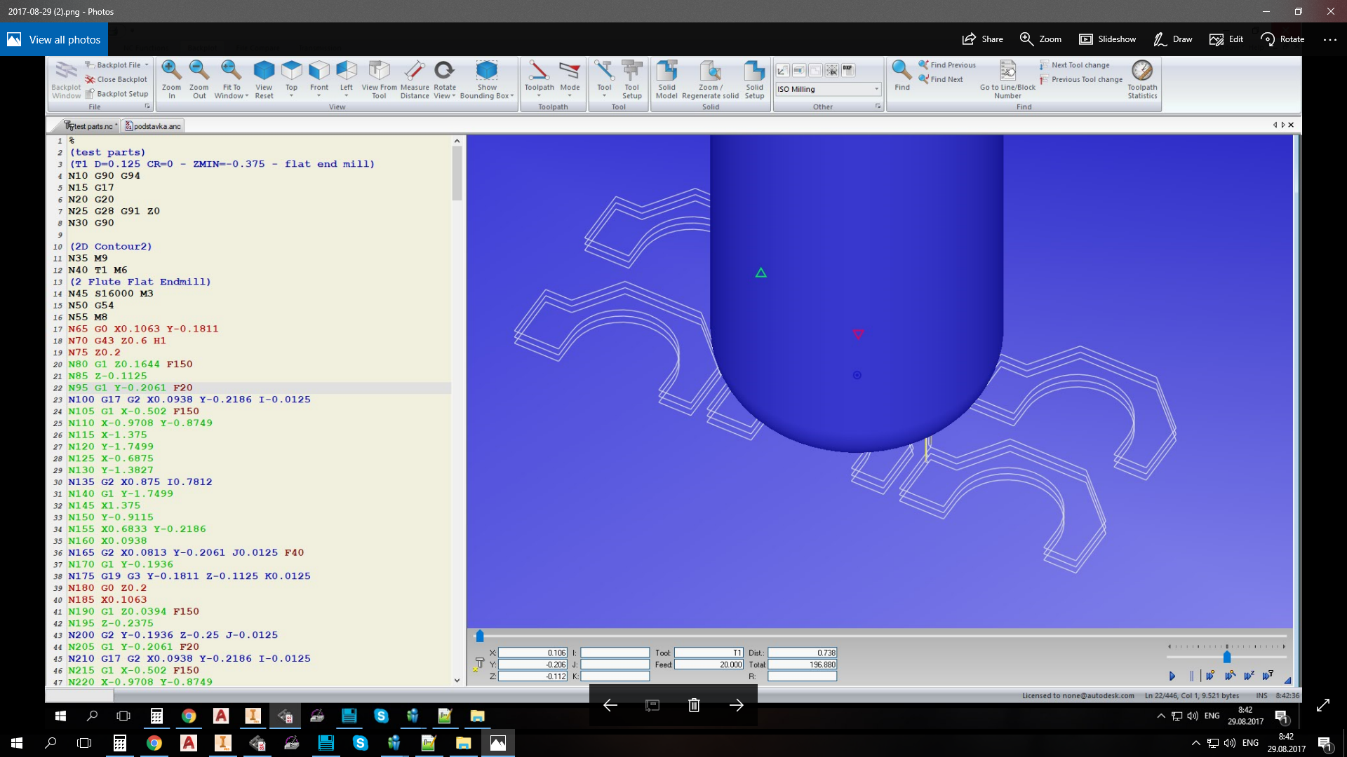 Correct Post Processor Simulation And Actual Cut Do Not Match Autodesk Community Hsm