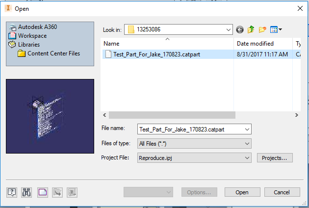 Importing Catia files with option to pull text information into ...
