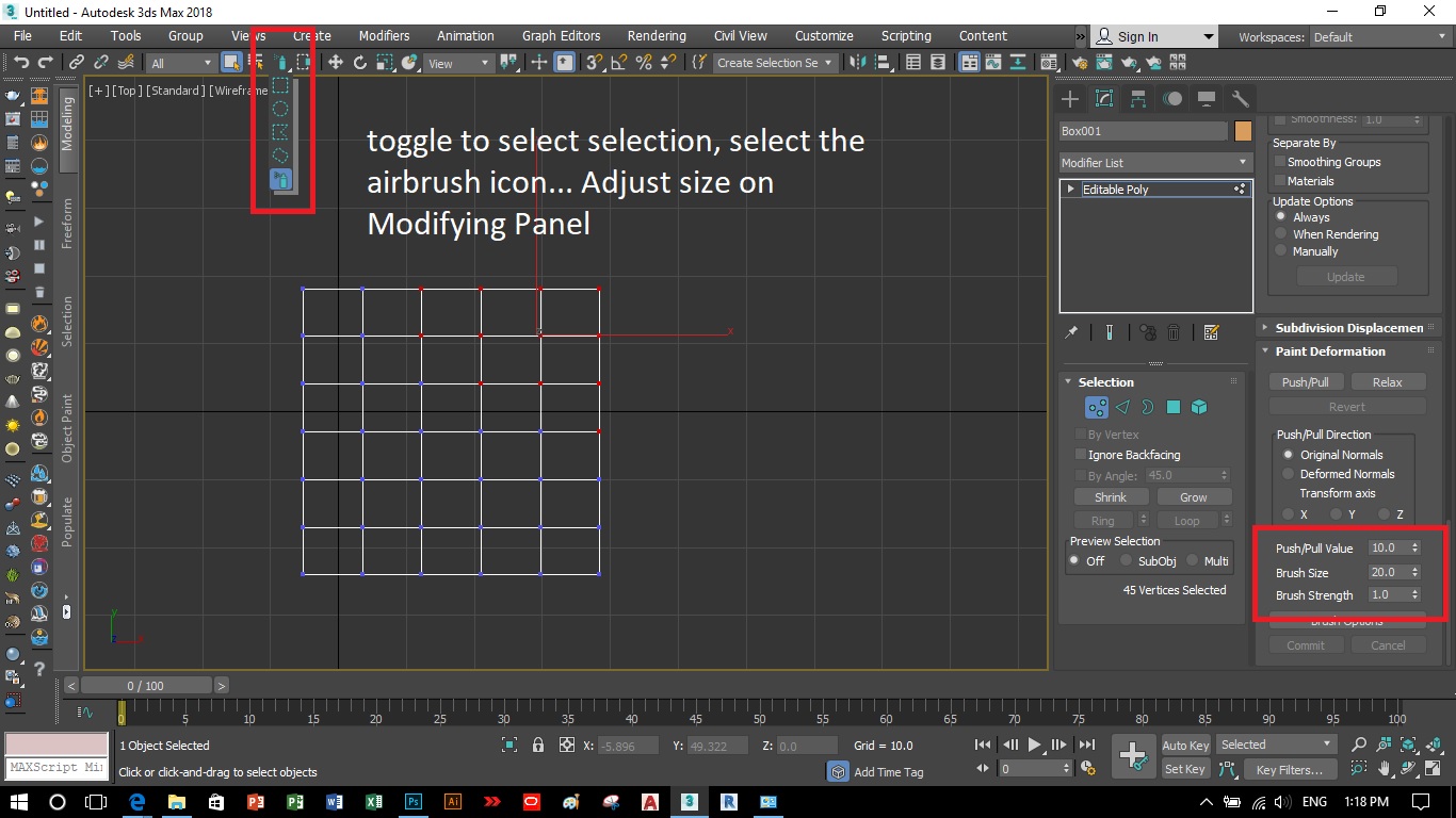 HOW TO CHANGE THE SELECTION MODE? - Autodesk Community - 3ds Max