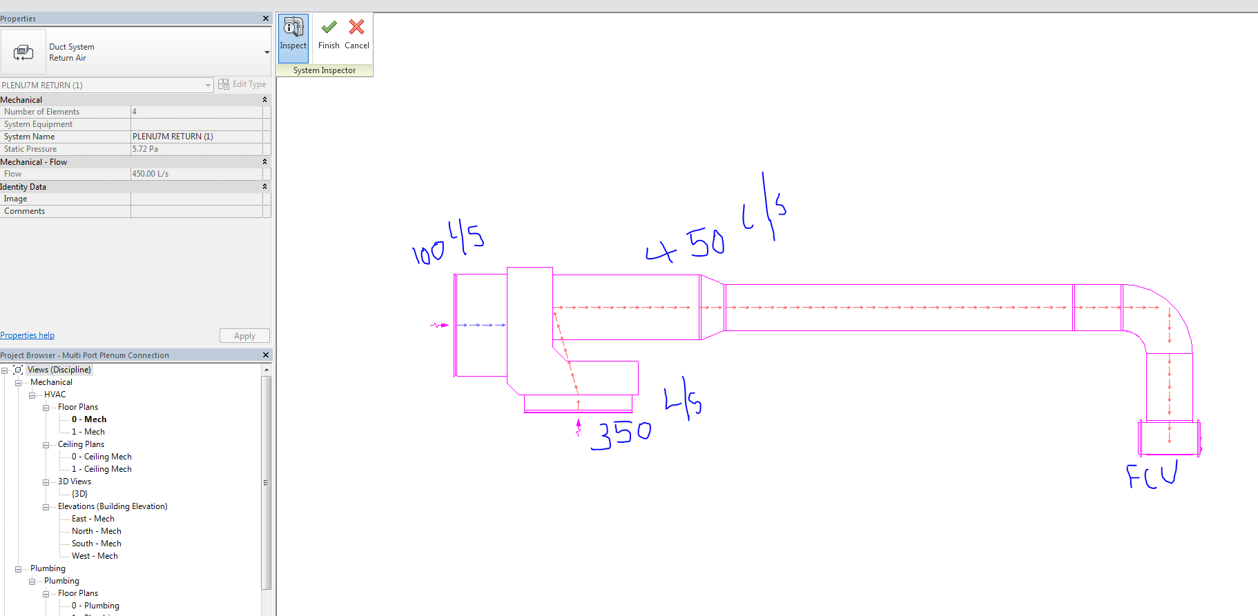 Plenum Family for MEP, or Array Multiple Connectors in a family, or ...