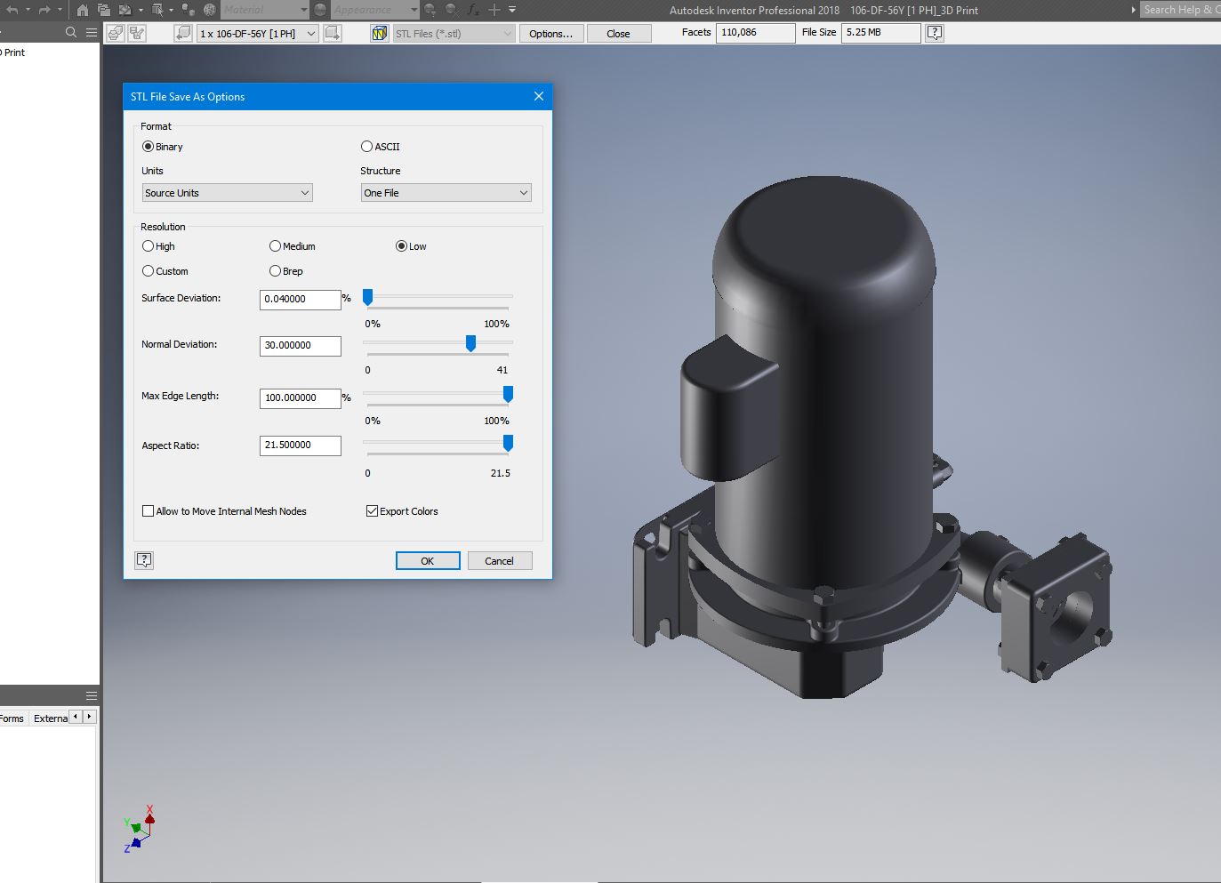 Как сохранить в stl autodesk inventor