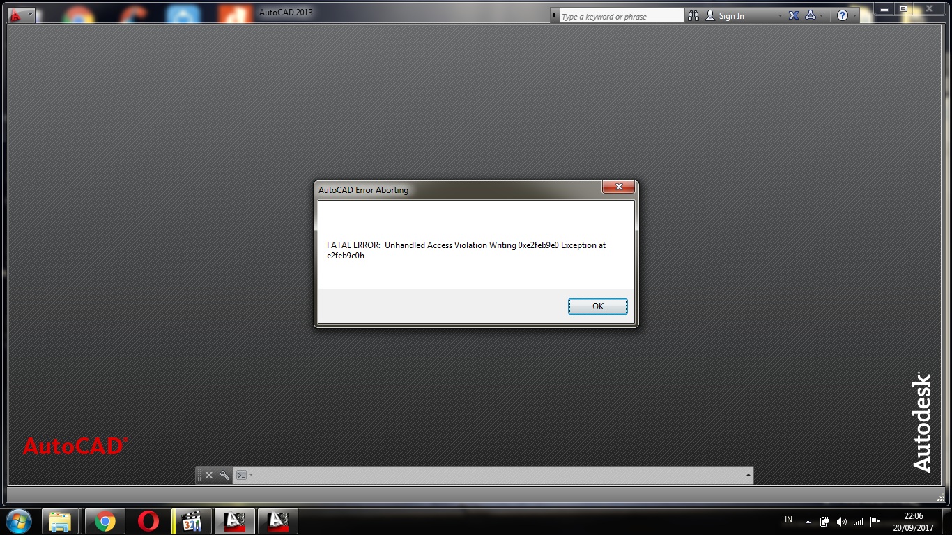 Fatal Error Unhandled Access Violation Writing 0xe2feb9e0 At E2feb9e0h 