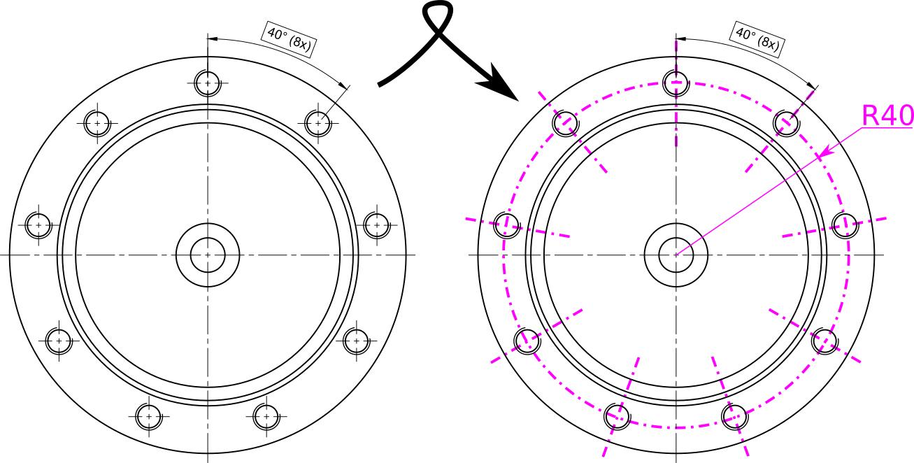 Curved center lines on drawing - Autodesk Community