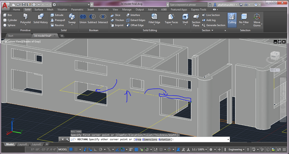 Solved not able to draw rectangle in z axis Autodesk Community