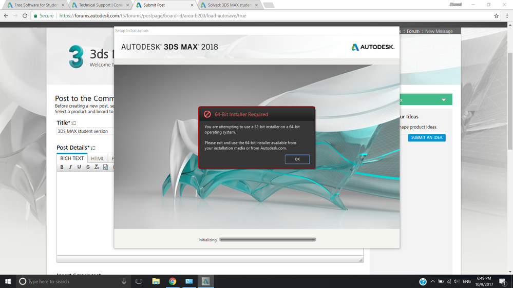 3DS MAX student version - Autodesk Community - Subscription, Installation  and Licensing